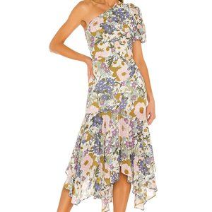 ASTR Santorini One Shoulder Midi Dress